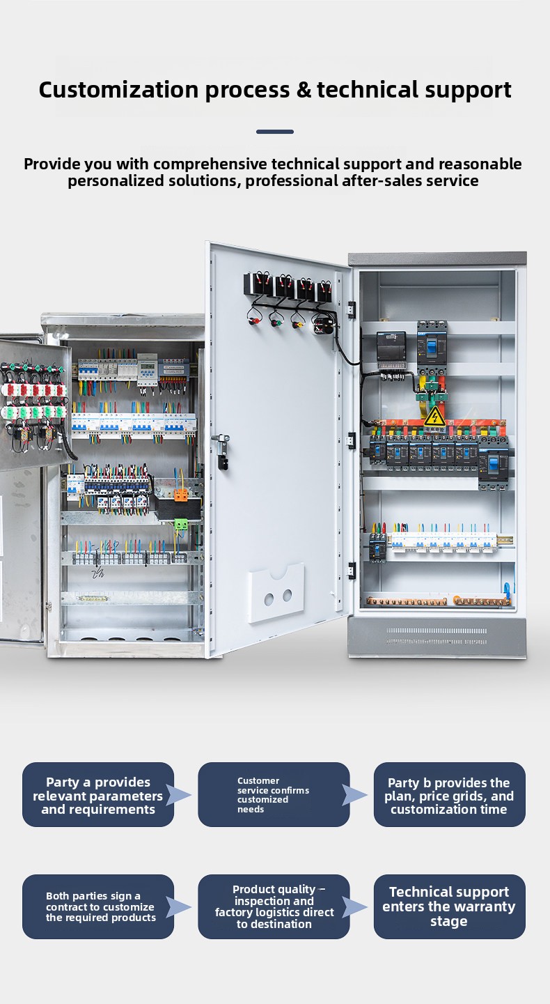 Dual Power Supply Copper Busbar Incoming Outgoing Line Strong Current Distribution Box