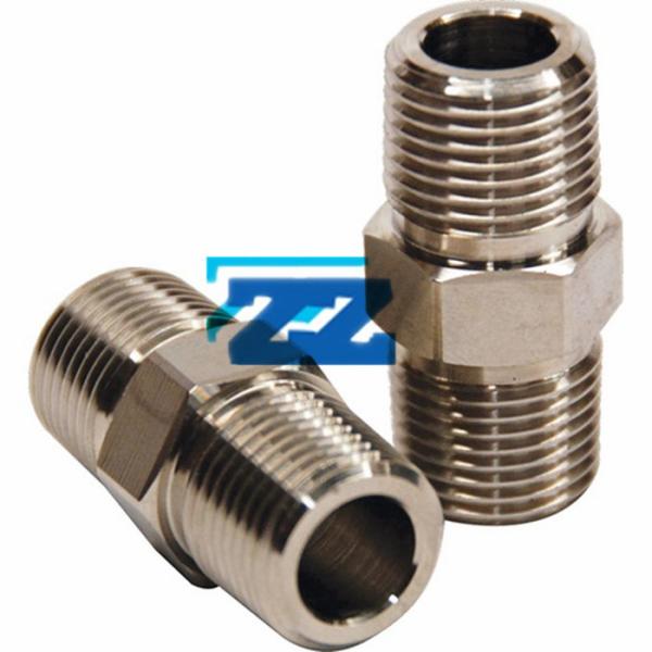 High Precision 3 / 4  Sch 80 NPT Hex Nipple , A182 F316 Male Threaded Nipple