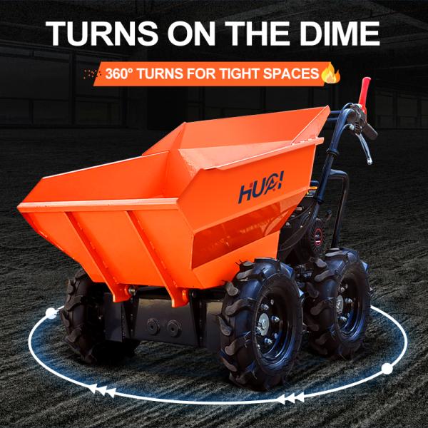 125L емкость ведра 4WD газовый мини-дампер для строительства и наружных работ