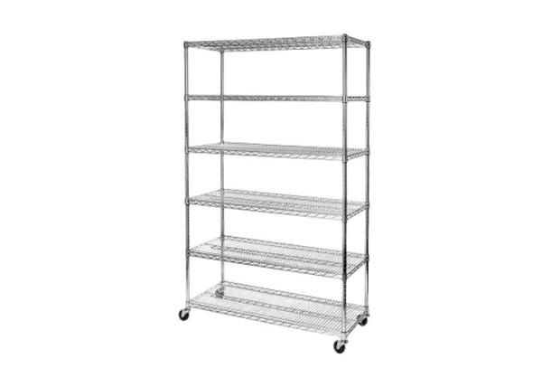 Anti Magnetic Stainless Steel Building Products / Stainless Steel Kitchen Shelves With Wheel