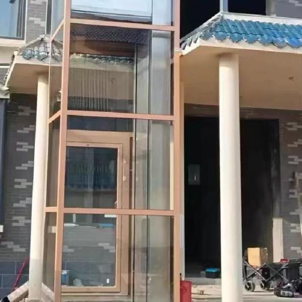 Pitless Hydraulic Cabin Elevator – Sleek Stainless Steel Cabin for 5-Floor Access