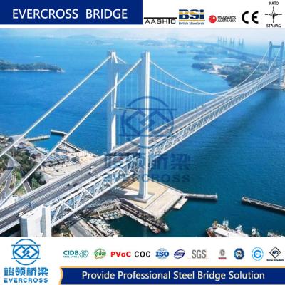 Permanent Steel Cable Suspension Bridge Long Life Steel Highway Bridge