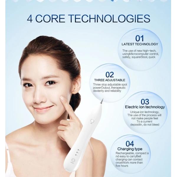 Pluma del retiro de la peca del plasma del punto oscuro de la belleza del laser