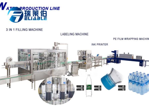 Turn Key Project Bottling Filling Machine / Complete Production Line With CE