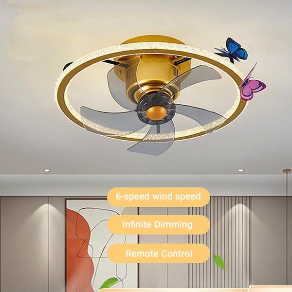360 Degree Shaking Head Modern LED Ceiling Fan Light with 95 Ra Color Rendering Index