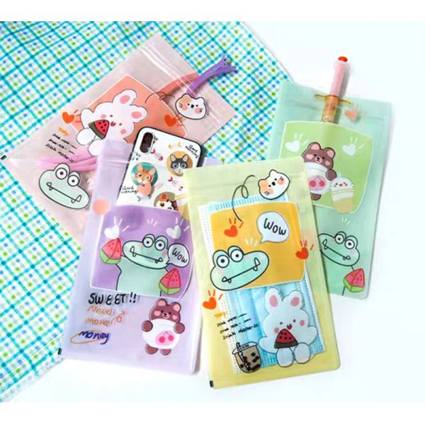 Jelly Candy Gift Ziplock Resealable Paper Pouches Cartoon Animal Shaped