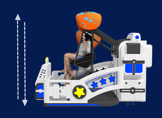 2 Player 9D Immersive VR Skydiving Simulator with 800mm Vertical Drop for Amusement Parks