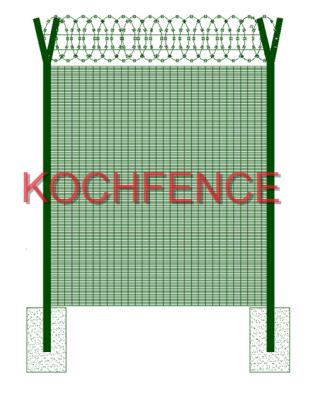 Commercial 358 Security Fence / Prison Electric Fence Convenient Installation
