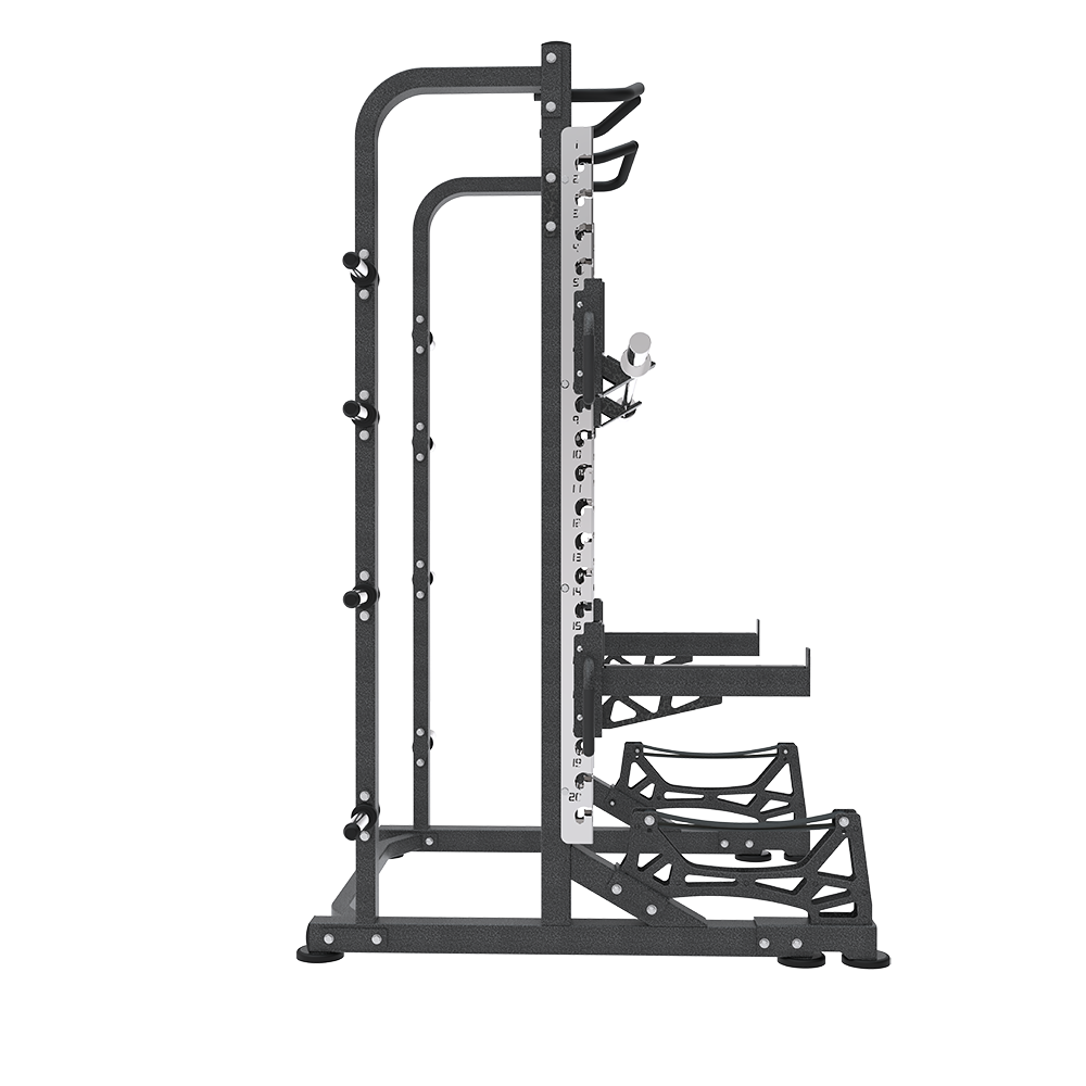 Commercial Grade Heavy Duty Steel Smith Machine and Power Rack with Plate Loaded Design
