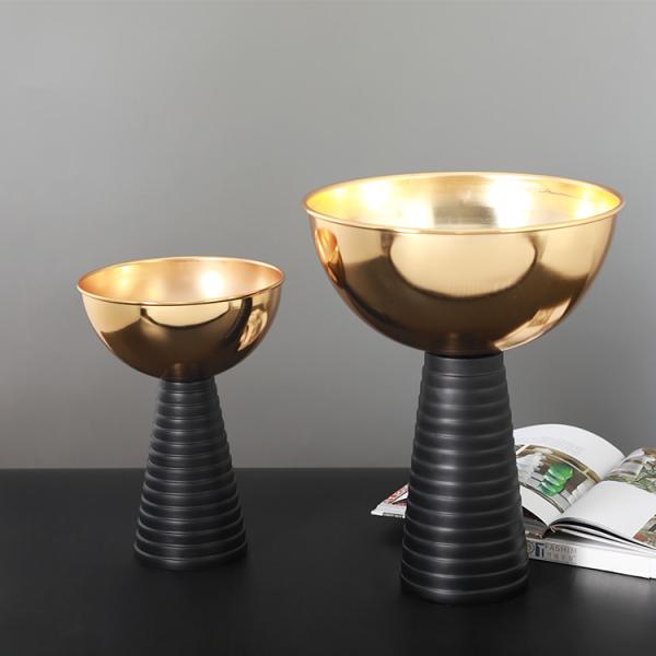 Decorative Flower Vase Round Wedding Decorative Gold Plated Vases Flower Bowls Centerpieces
