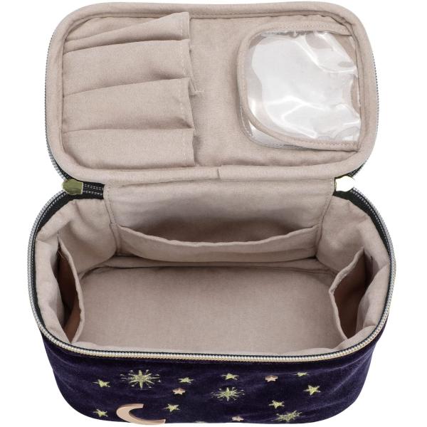 Durable and Exquisite Handy Makeup Bag  Navy Blue Sky Goose-down Convenient shock protection  Makeup Bag