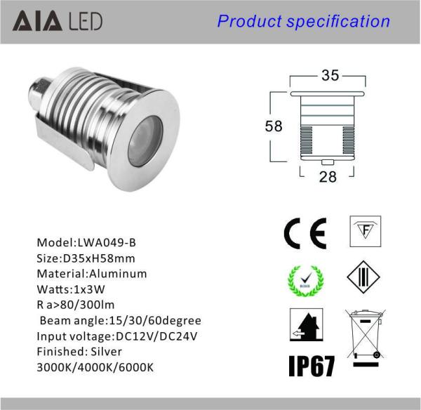 3W aluminum mini LED underground light&LED Stair light&Outdoor led step light for hotel