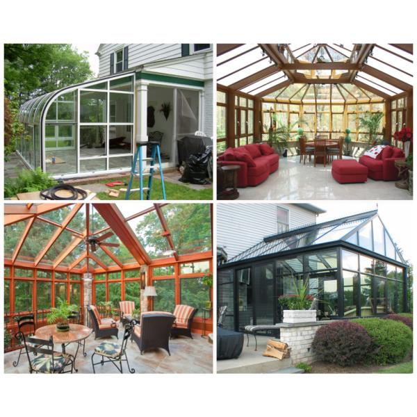 Backyard 6063 T5 Aluminium Glass Green House Tinted PVB laminated