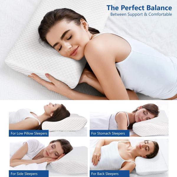 Adjustable Orthopedic Ergonomic Cervical Pillow for Neck Pain Relief 80 Fabric Count