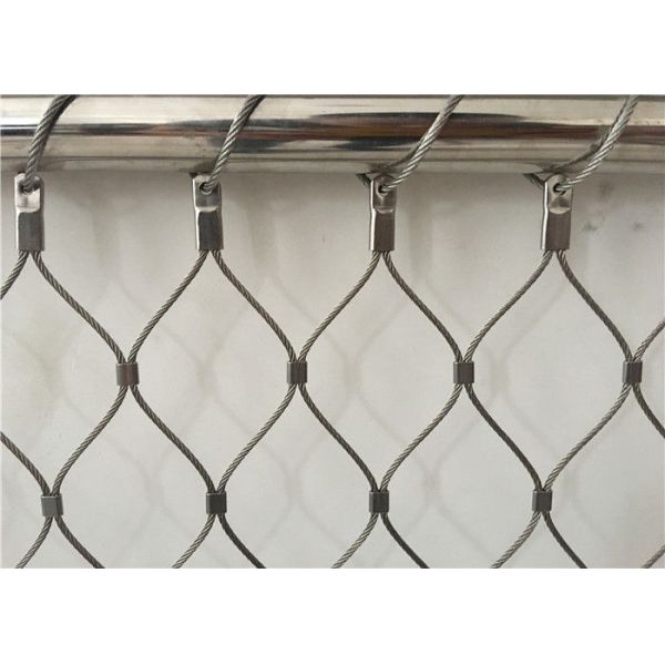 Zoo Bird Animal Fence Net with Hoop Stainless Steel Wire Rope Net Wire Rope Mesh