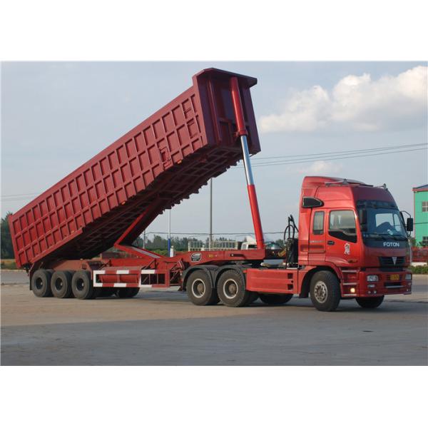 Tri-Axle Dump Truck Trailer 40 Tons- 60 Tons 35M3 End Tipper Semi Trailer For Mineral