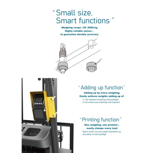 Professional 5000kg Capacity Digital Forklift Scales with ±1% Accuracy and IP53 Protection Forklift Weight Indicator