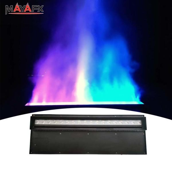 MAYAFX Flame Simulator with DMX512 Control Multi-Color Adjustable Flames and Weather-Resistant Casing for Safe Water Mist Fire Effect