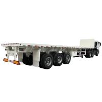 CIMC steel iron lowest price iron 315/80r22.5 50t 13 M 3 Axis Heavy duty versatile Flatbed Truck Semi Trailer