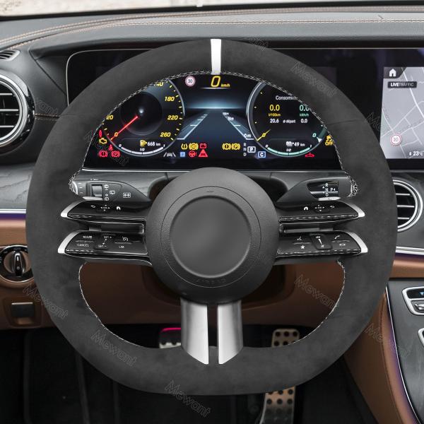 Mercedes Benz C-Class W177 E-Class W213 EQE V295 EQS V297 AMG-Line 2021-2023 Blue Suede 3-Spoke