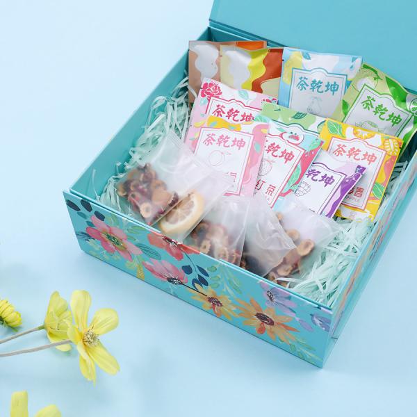 Snack Custom Logo Printing Magnetic Folding Box for Tea Coffee Dessert Gift Packaging