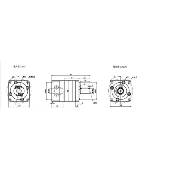 2 Cm2 коробки передач 0.072kg 60mm точности этапа PL60 планетарных