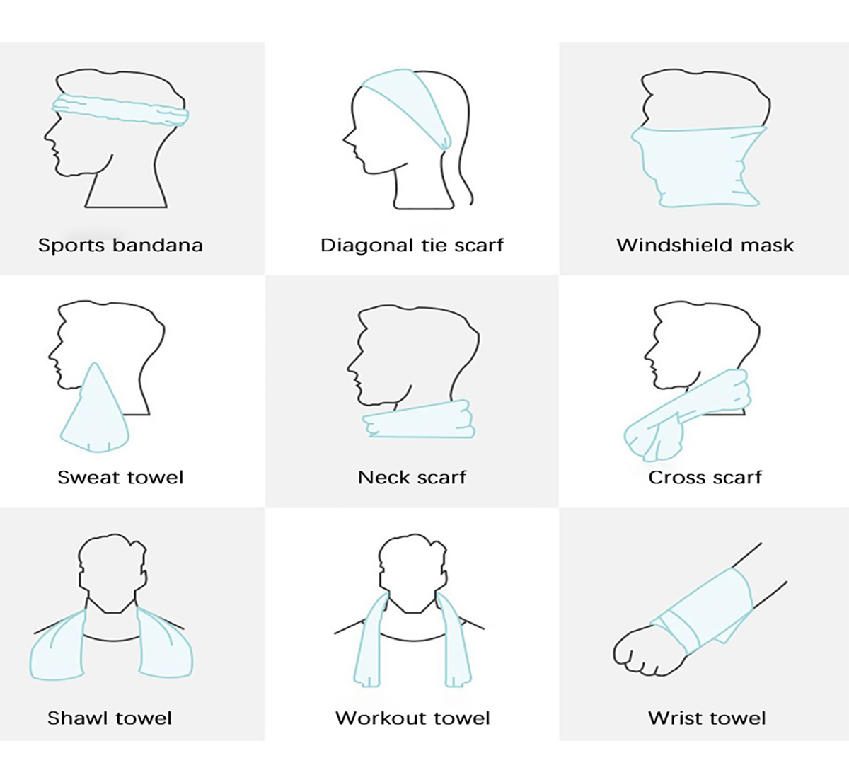 SGS Quick Dry Microfiber Keep Cool Towel For Hot Weather Custom Logo Multicolor