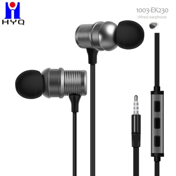 OEM Alloy Housing 106dB Metal Wired Earphones With Ear Hooks 10mm