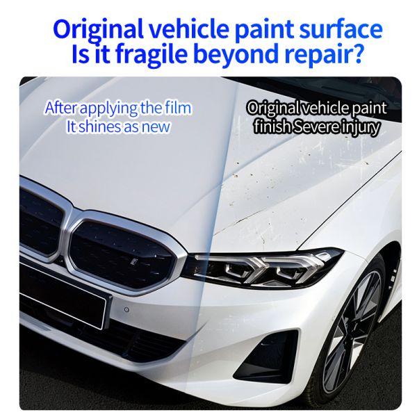 Color TPU Paint Protection Film Stretchable Removable All-Weather PPF with UV Solvent Resistance Easy Clean Maintenance