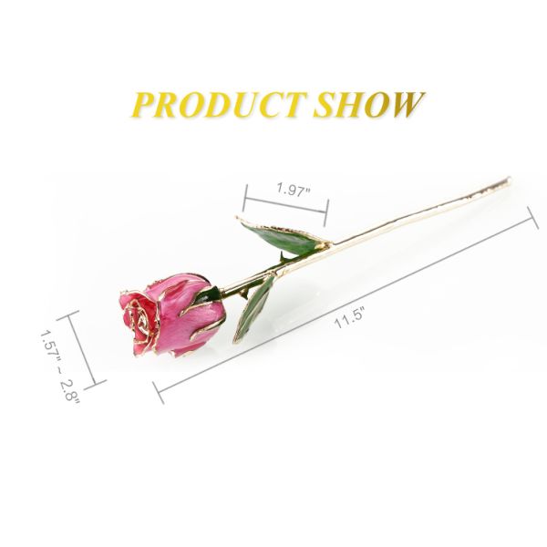 Gold Plated /Dipped Bud Rose With Gift Box Forever Gold Rose for Mother's Day ,Christmas or Valentine' s Day Gifts