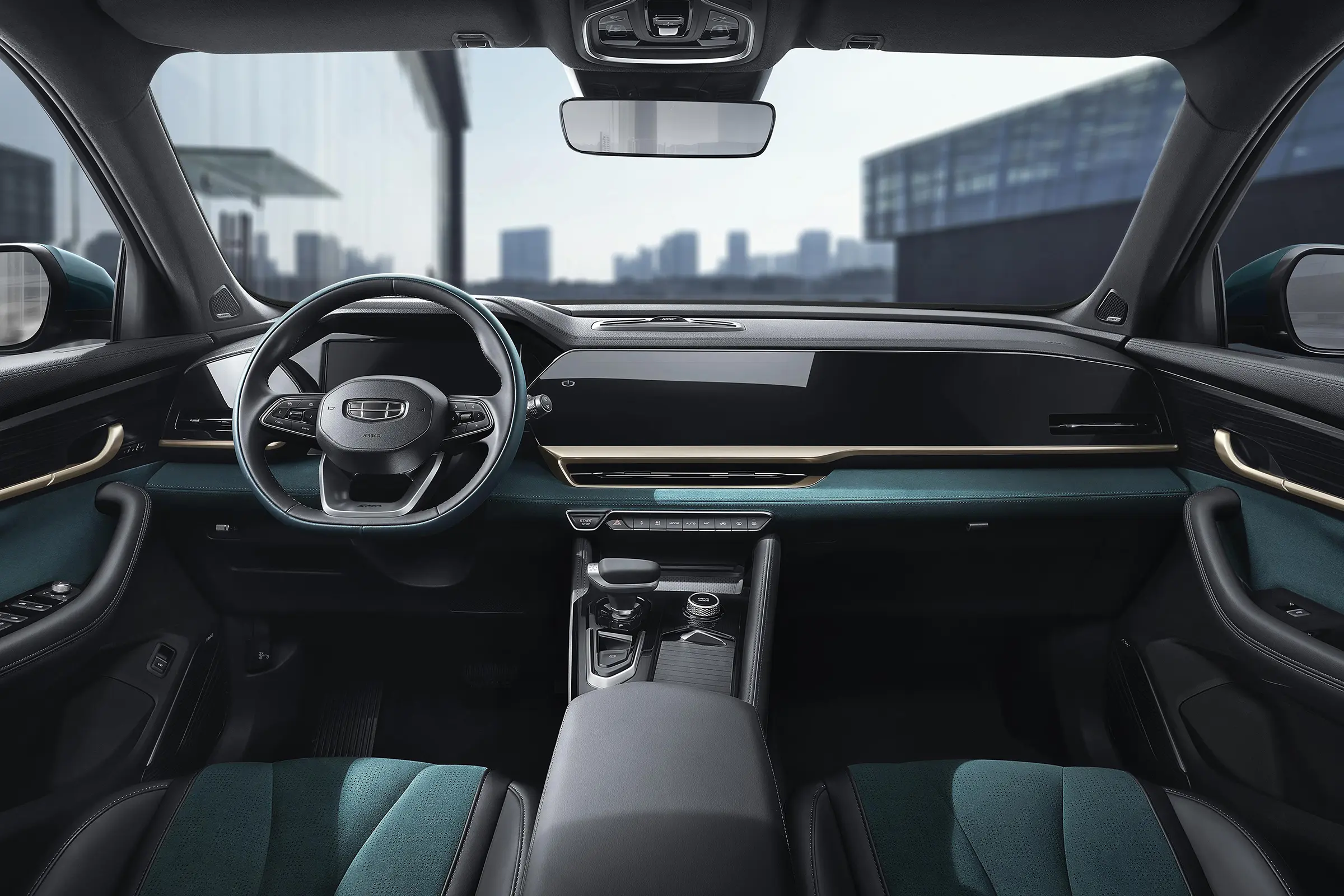 Caja de cambios de doble embrague de 7 velocidades 2023 Geely Monjaro 2.0T 4WD Flagship SUV de lujo con retro LED y interior de cuero eléctrico