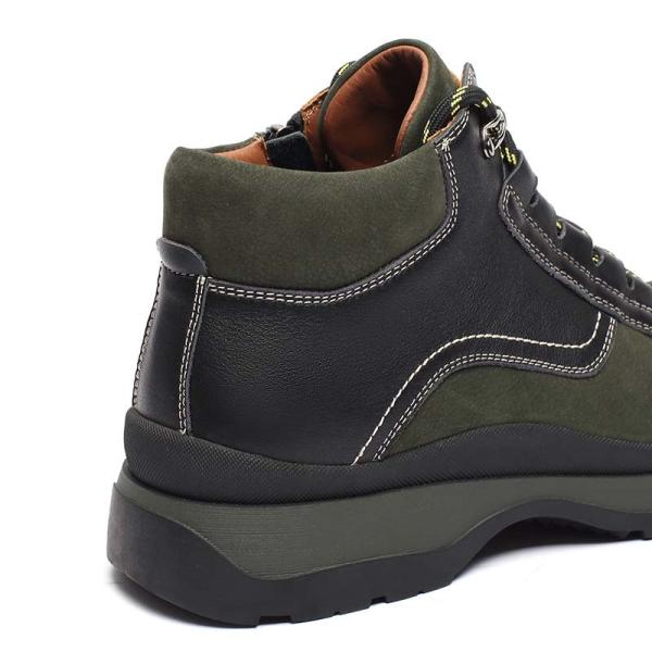 Green Cow Nubuck Rubber Outsole Genuine Leather Casual Boots EU 45Size