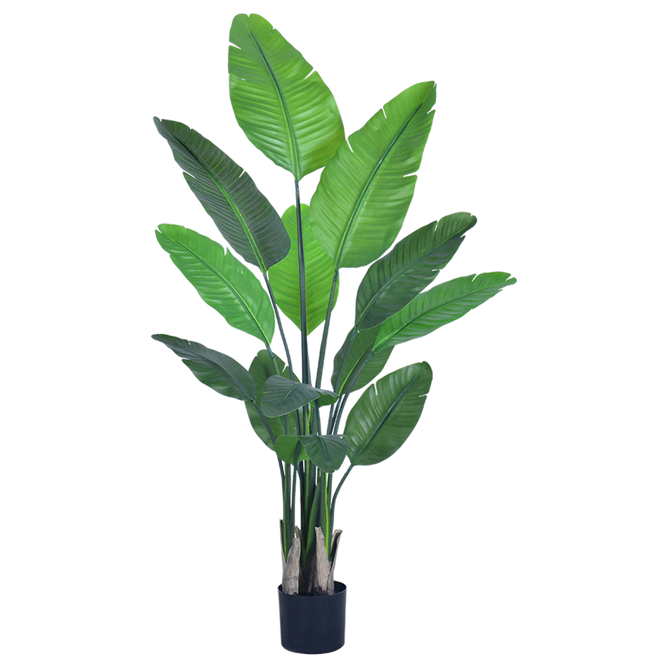 Wholesale Artificial Plants Palm Tree & Birds of Paradise - Model K Traveler's Palm 5.2ft-8.2ft | Haihong Factory Direct | Large Tropical Artificial Trees for Outdoor Landscaping