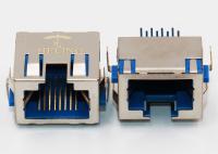 Conector de ángulo recto RJ45, acoplador de ángulo recto de la junta de la EMI RJ45 del PWB 8P8C