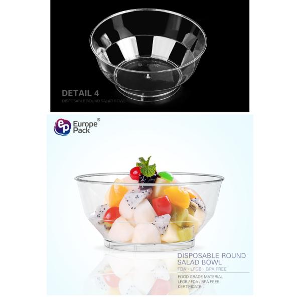 Party supplies BPA FREE 120ml disposable plastic crystal decorative fruit bowl