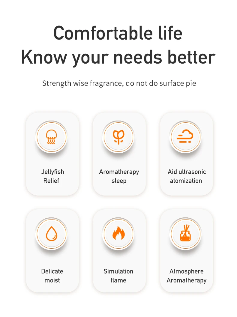 New Yoga Fire Lamp Essential Oil Diffuser Jellyfish Volcano Flame Light Humidifier Aroma Diffuser with Remote Control