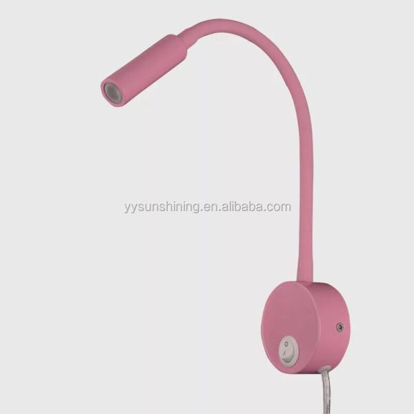 Convenient USB Charging Port Flexible LED Wall Reading Light for Hotel Guests