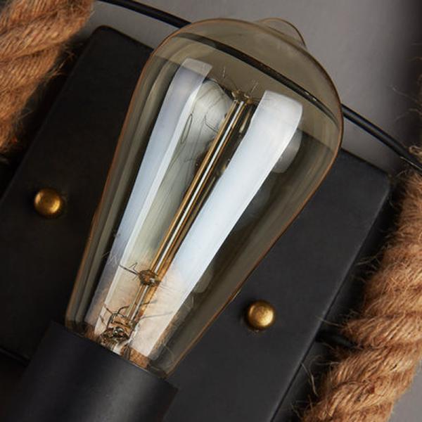 loft wall light Edison Bulb Aisle Stairs Bar Coffee Shop vintage  rope Wall lamp （WH-VR-12）