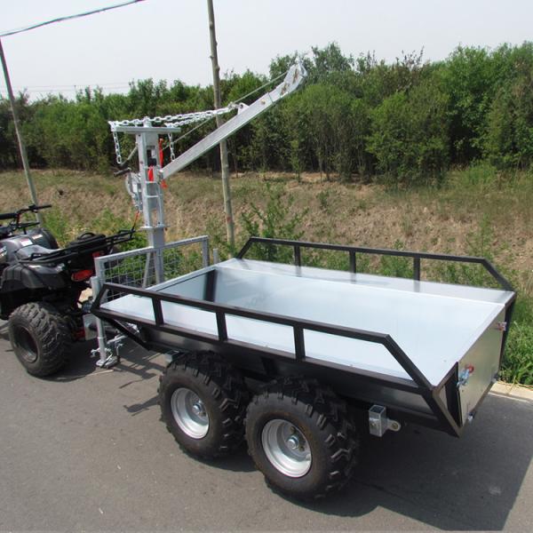 Heavy Duty Galvanized Atv Trailer Box Dump Trailer With Winch Off Road Tire
