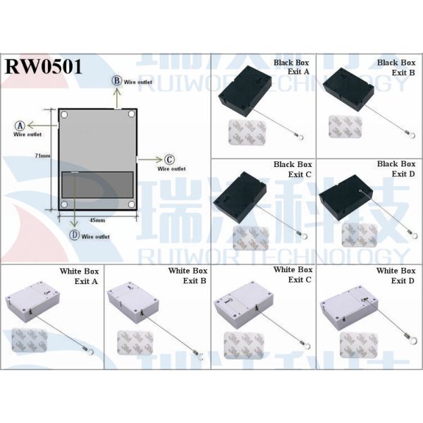 RW0501 Cuboid Anti Theft Pull Box With Ring Terminal Inner Hole 3mm 4mm 5mm For Option