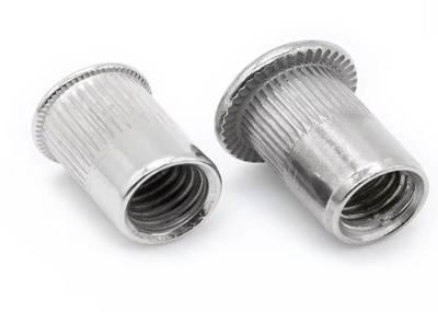 M8 M10 M12 Passivate Plain SS304  Knurled Flat Head Rivet Nut