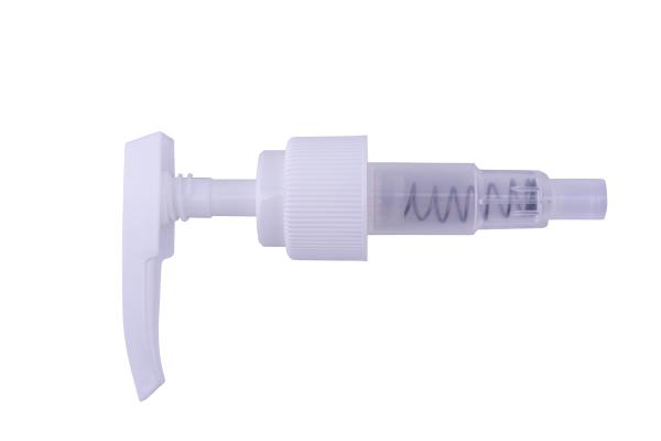 De bomba de creme de alumínio plástica luxuosa da loção do ouro brilhante longo UV do pulverizador do bocal do revestimento 24/410