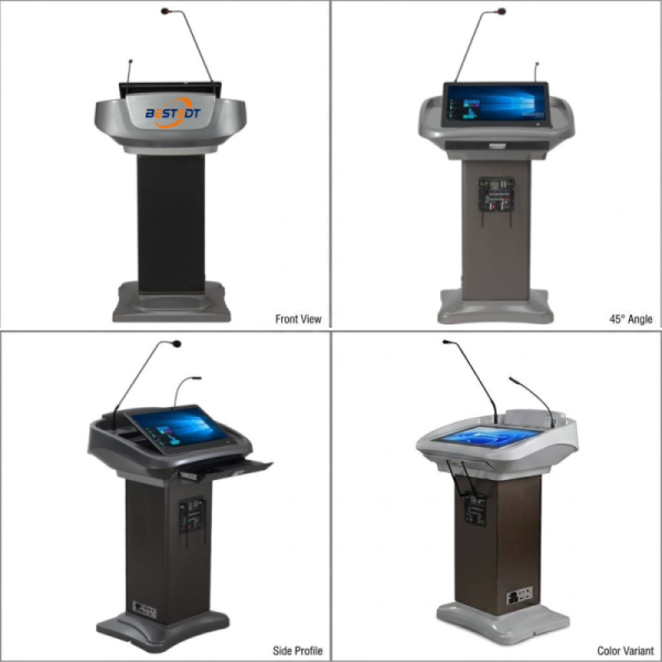 Teaching Podium 21.5 Inch Interactive Touch Screen Split Screen Software Integrated Multimedia Classroom Lectern