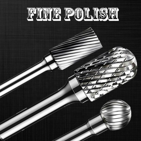 Tungsten Carbide Burr 1/4 Shank 6mm Head for Metal Wood Plastic