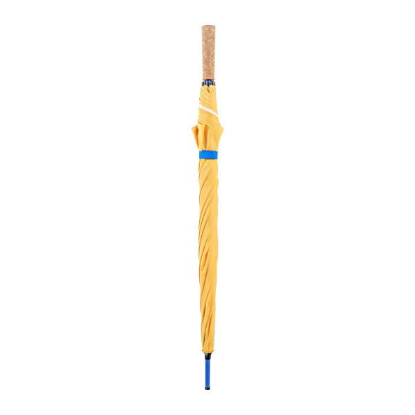 Dual Used Windproof Umbrella with Metal Shaft and Customized Logo Printed Cork Handle