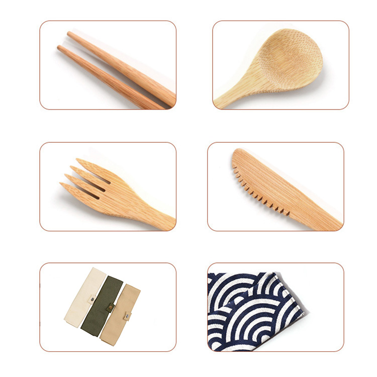 Flatware кухни устанавливает бамбуковые палочки солома вилки ложки ножа установила доказательство прессформы