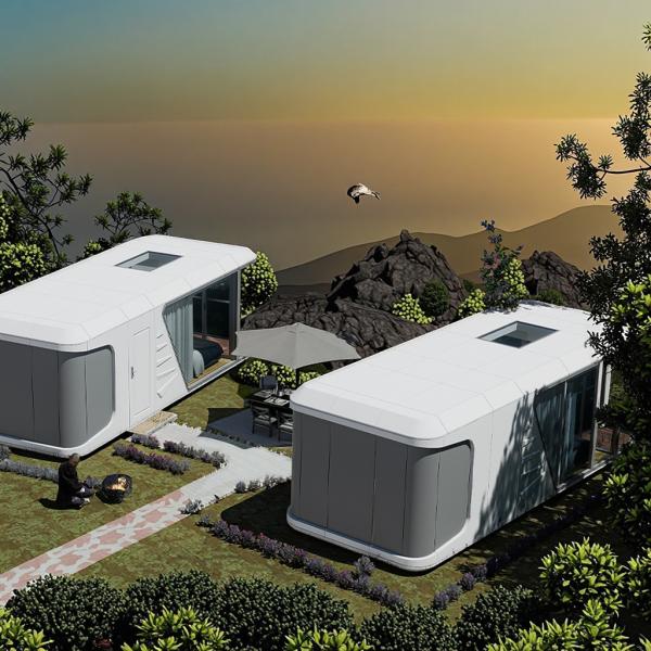 Wind Resistance Grade 10 Outdoor Modern Popular Prefab House Expandable Tiny House Mobile Studio Office Pod Apple Cabin