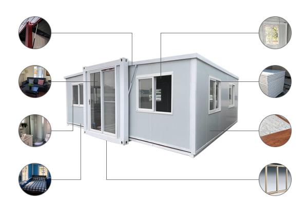 White Gray Blue Red Expandable Container House Affordable Space Saving Solution