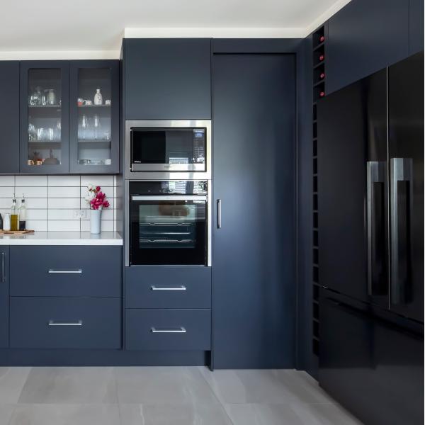 Complete Matte Black Color PVC Kitchen Modern Cupboards For Kitchen Furniture Kitchen Cabinet
