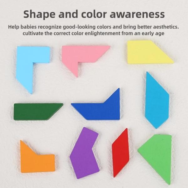 Wholesale New Product Colorful Shape Matching Board Wooden Puzzle Board Montessori Educational Toy for Kids